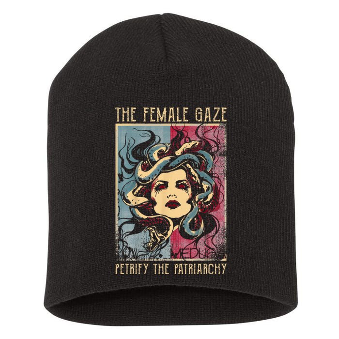 The Female Gaze Petrify The Patriarchy Medusa Short Acrylic Beanie