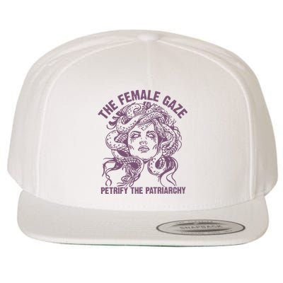 The Female Gaze Petrify The Patriarchy Feminist Witch Wool Snapback Cap