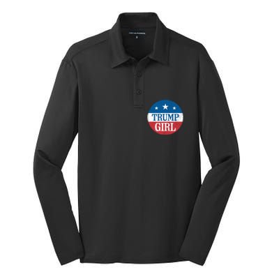 Trump Funny Gift Silk Touch Performance Long Sleeve Polo