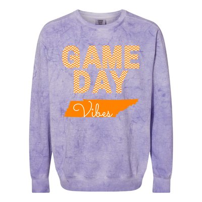 Tennessee Football Game Day Vibes Fall Tailgate Colorblast Crewneck Sweatshirt