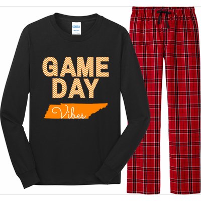 Tennessee Football Game Day Vibes Fall Tailgate Long Sleeve Pajama Set