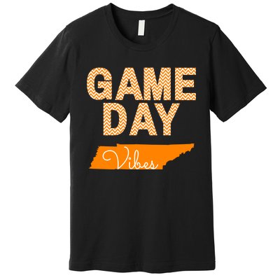 Tennessee Football Game Day Vibes Fall Tailgate Premium T-Shirt