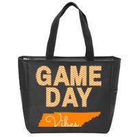 Tennessee Football Game Day Vibes Fall Tailgate Zip Tote Bag