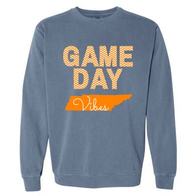 Tennessee Football Game Day Vibes Fall Tailgate Garment-Dyed Sweatshirt