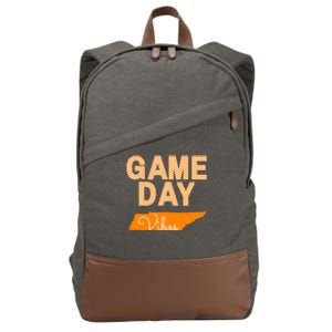 Tennessee Football Game Day Vibes Fall Tailgate Cotton Canvas Backpack