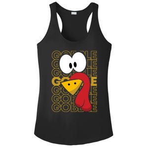 Turkey Face Gobble Gobble Gift Ladies PosiCharge Competitor Racerback Tank