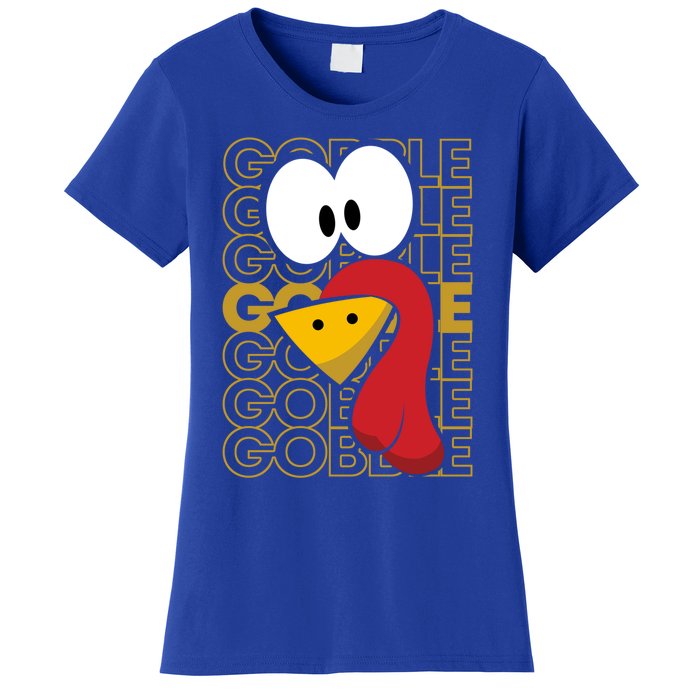 Turkey Face Gobble Gobble Gift Women's T-Shirt