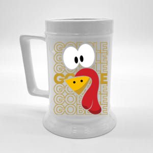 Turkey Face Gobble Gobble Gift Beer Stein