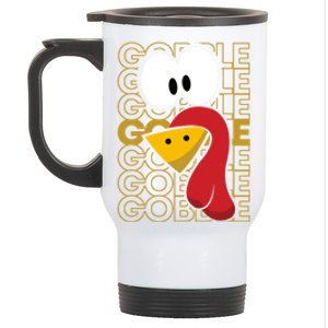 Turkey Face Gobble Gobble Gift Stainless Steel Travel Mug