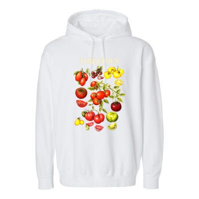 Tomatoes Funny Gardener Garden Gardening Tomato Botanical Meaningful Gift Garment-Dyed Fleece Hoodie