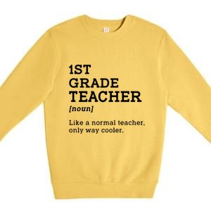 Team First Grade Back To School 1st Grade Teacher Student Gift Premium Crewneck Sweatshirt