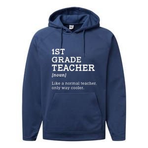 Team First Grade Back To School 1st Grade Teacher Student Gift Performance Fleece Hoodie