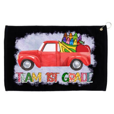 Team First Grade Back To School 1st Grade Teacher Student 100 Days Of School Grommeted Golf Towel