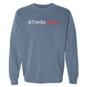 Twinning Funny Gift Funny Twins Matching Gift Garment-Dyed Sweatshirt