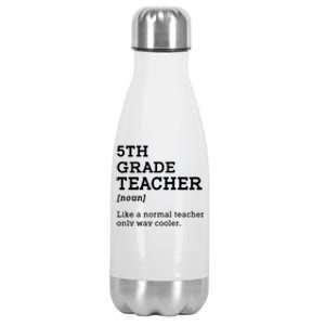 Team Fifth Grade Back To School 5th Grade Teacher Student Stainless Steel Insulated Water Bottle