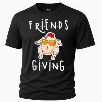 Turkey Friends Giving Happy Friendsgiving Cooling Performance Crew T-Shirt