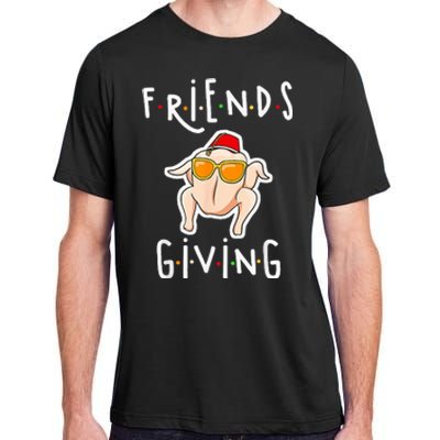 Turkey Friends Giving Happy Friendsgiving Adult ChromaSoft Performance T-Shirt