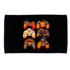 Thanksgiving Fall Gaming Controllers Turkey Funny Gamer  Microfiber Hand Towel