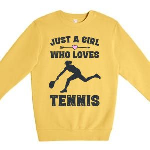 Tennis Funny Gift For Tennis Players And Cool Gift Premium Crewneck Sweatshirt