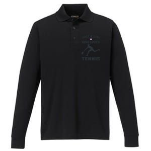 Tennis Funny Gift For Tennis Players And Cool Gift Performance Long Sleeve Polo