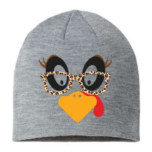 Turkey Face Glasses Turkey Thanksgiving Sustainable Beanie