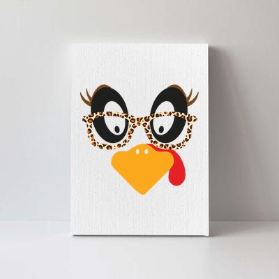 Turkey Face Glasses Turkey Thanksgiving Canvas