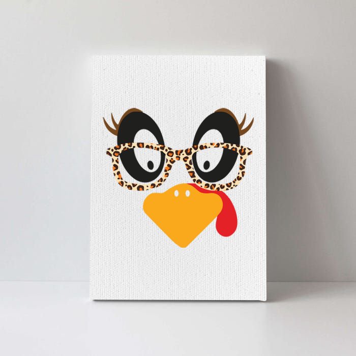 Turkey Face Glasses Turkey Thanksgiving Canvas