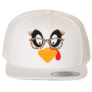 Turkey Face Glasses Turkey Thanksgiving Wool Snapback Cap