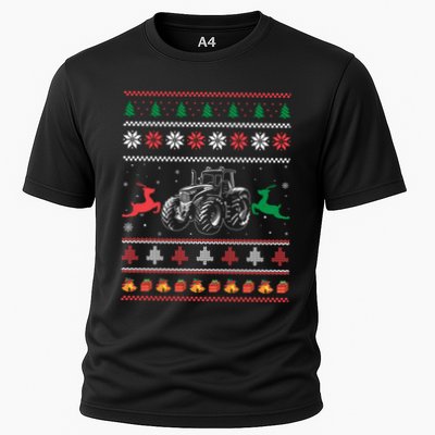 Tractor Farming Holiday Clothes Funny Farmer Ugly Christmas Great Gift Performance Shirt