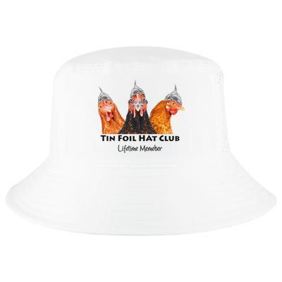 Tin Foil Hat Club Member Chickens Funny Conspiracy Theorist Cool Comfort Performance Bucket Hat