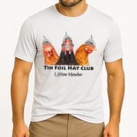 Tin Foil Hat Club Member Chickens Funny Conspiracy Theorist Cooling Performance Crew T-Shirt
