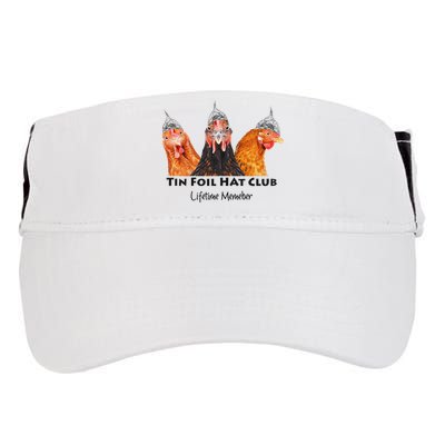 Tin Foil Hat Club Member Chickens Funny Conspiracy Theorist Adult Drive Performance Visor