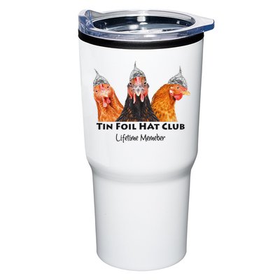 Tin Foil Hat Club Member Chickens Funny Conspiracy Theorist Tumbler