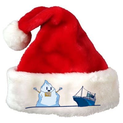 Titanic Free Hugs Funny Gift Titanic Humor Gift Premium Christmas Santa Hat