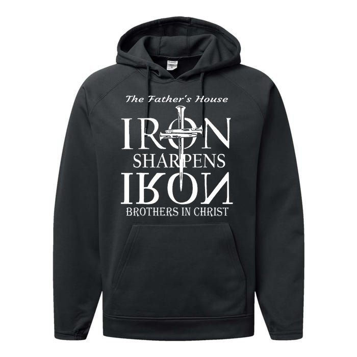 The Fathers House Iron Sharpens Iron Brothers In Christ Performance Fleece Hoodie