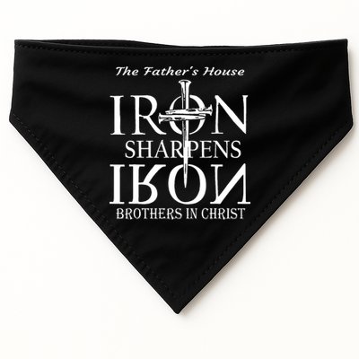 The Fathers House Iron Sharpens Iron Brothers In Christ USA-Made Doggie Bandana