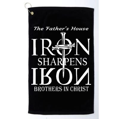The Fathers House Iron Sharpens Iron Brothers In Christ Golf Towel
