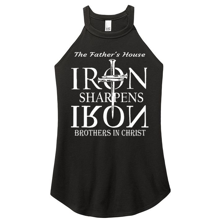 The Fathers House Iron Sharpens Iron Brothers In Christ Women's Perfect Tri Rocker Tank