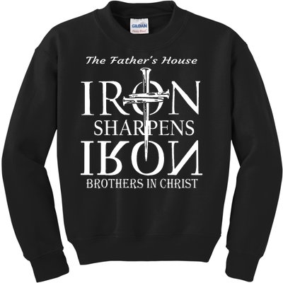 The Fathers House Iron Sharpens Iron Brothers In Christ Kids Sweatshirt