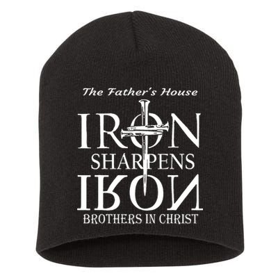The Fathers House Iron Sharpens Iron Brothers In Christ Short Acrylic Beanie