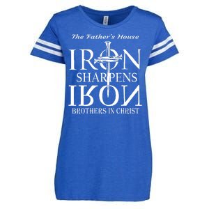 The Fathers House Iron Sharpens Iron Brothers In Christ Enza Ladies Jersey Football T-Shirt