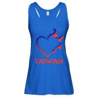 Taiwan Flag Heart Vintage Taiwanese Lovers Taiwan Cute Gift Ladies Essential Flowy Tank