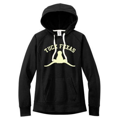 Tuck Fexas Horns Down Texas Women's Fleece Hoodie