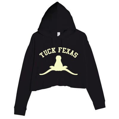 Tuck Fexas Horns Down Texas Crop Fleece Hoodie