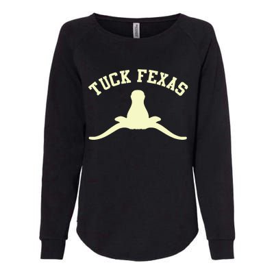 Tuck Fexas Horns Down Texas Womens California Wash Sweatshirt