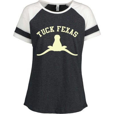 Tuck Fexas Horns Down Texas Enza Ladies Jersey Colorblock Tee