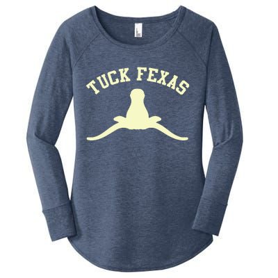 Tuck Fexas Horns Down Texas Women's Perfect Tri Tunic Long Sleeve Shirt