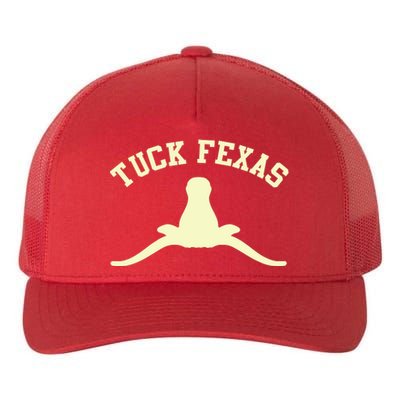 Tuck Fexas Horns Down Texas Yupoong Adult 5-Panel Trucker Hat