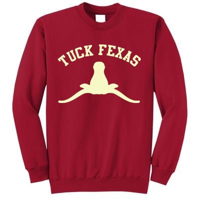 Tuck Fexas Horns Down Texas Tall Sweatshirt