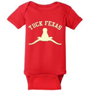 Tuck Fexas Horns Down Texas Baby Bodysuit